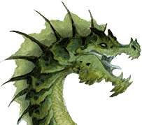 Venomfang the Necrotic Green Dragon's Head